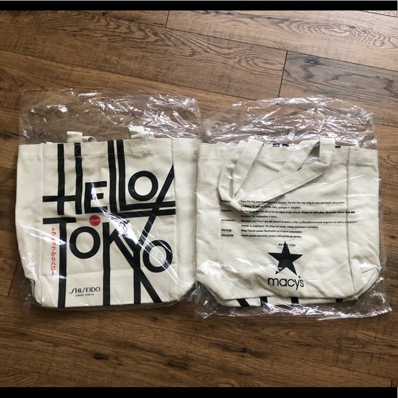 Hello from Tokyo Canvas Tote Bag Shiseido x Macy’s - Picture 2 of 2